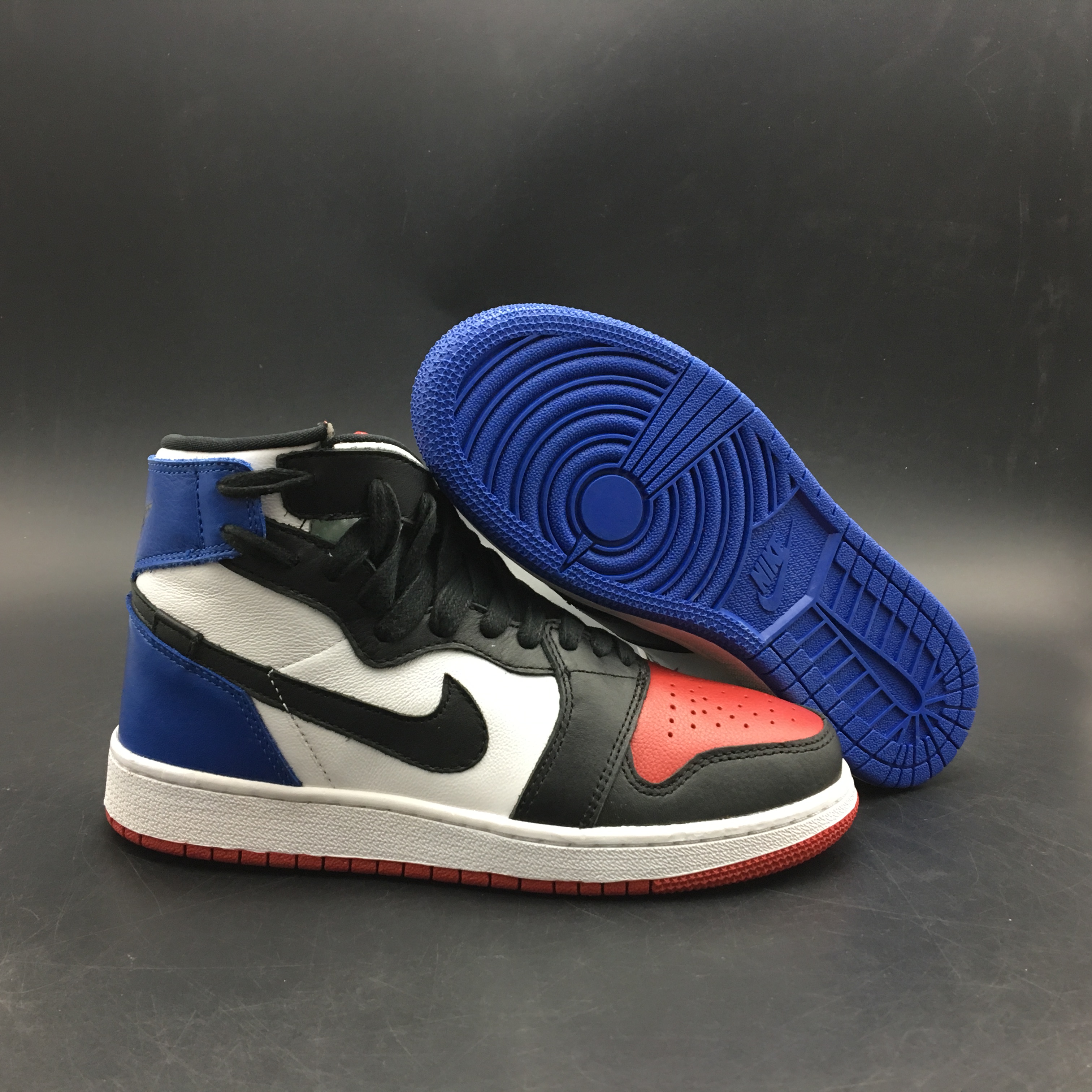 Air Jordan 1 REBEL XX OG TOP 3 Black Red Blue Shoes - Click Image to Close